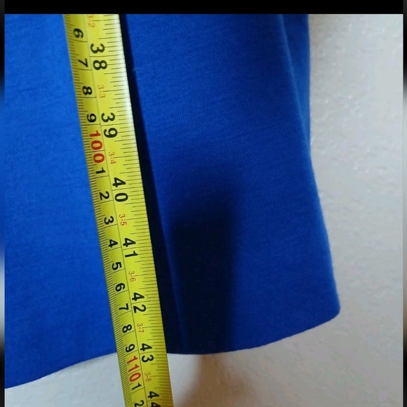 VTG Ciao Ltd Sweater Dress 80s Turquoise Blue Silk Blend Lined Sz 8 Secretary - Picture 6 of 9